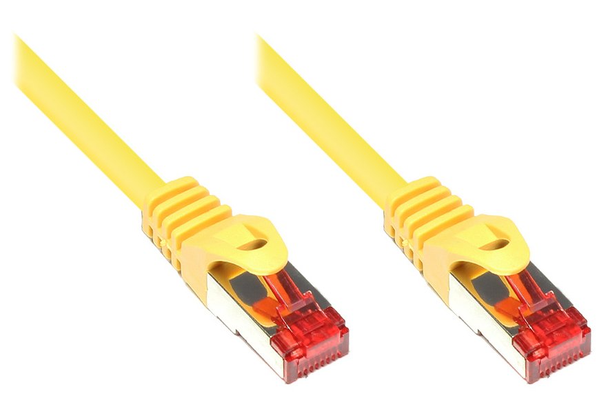 Goodconnections Cable De Red Mit Rastnasenschutz, Cat. 6, S Ftp, Pimf, Pvc, 250mhz, Gelb, 0,5m,