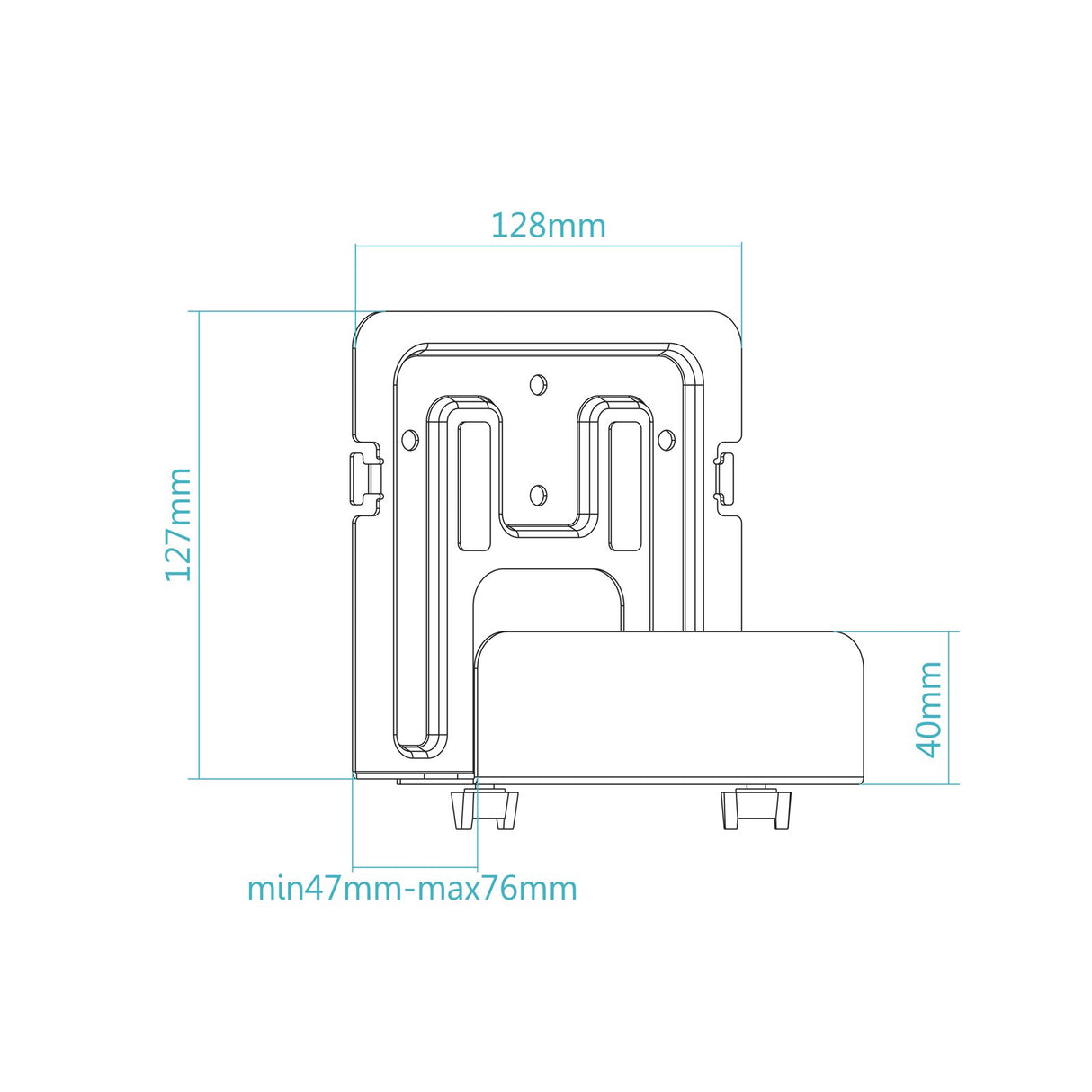 EAN 8433281012318 - TooQ TQMPM4776 soporte de CPU Soporte de CPU para instalación en pared Negro imagen 7
