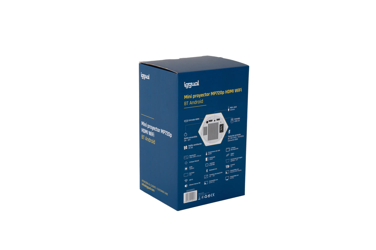 Iggual Mini Proyector Mp720p Hdmi Wifi Bt Android