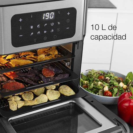 EAN 8713016091451 - Princess 182065 Sencillo 10 L Independiente 1500 W Freidora de aire caliente Plata imagen 59