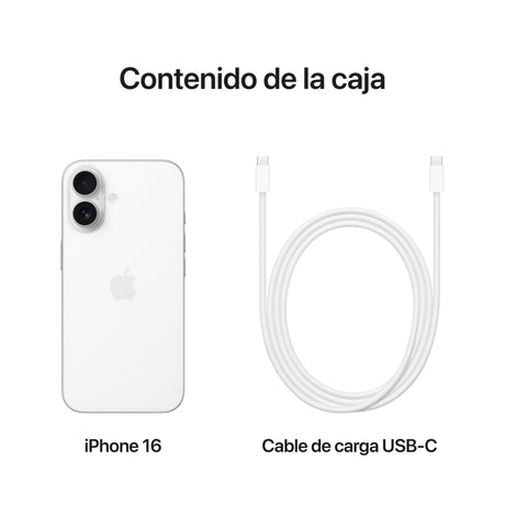 EAN 0195949822070 - Apple iPhone 16 15,5 cm (6.1") SIM doble iOS 18 5G USB Tipo C 128 GB Blanco imagen 9