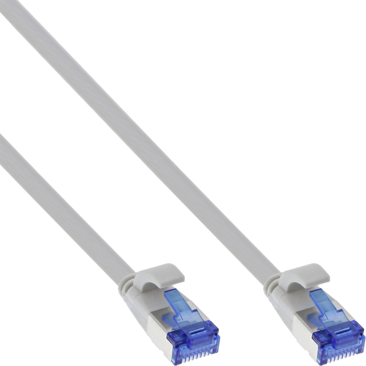 Cable De Red Plano Inline, U/Ftp, Cat.6a, Tpe Libre De Halógenos, Gris, 15m