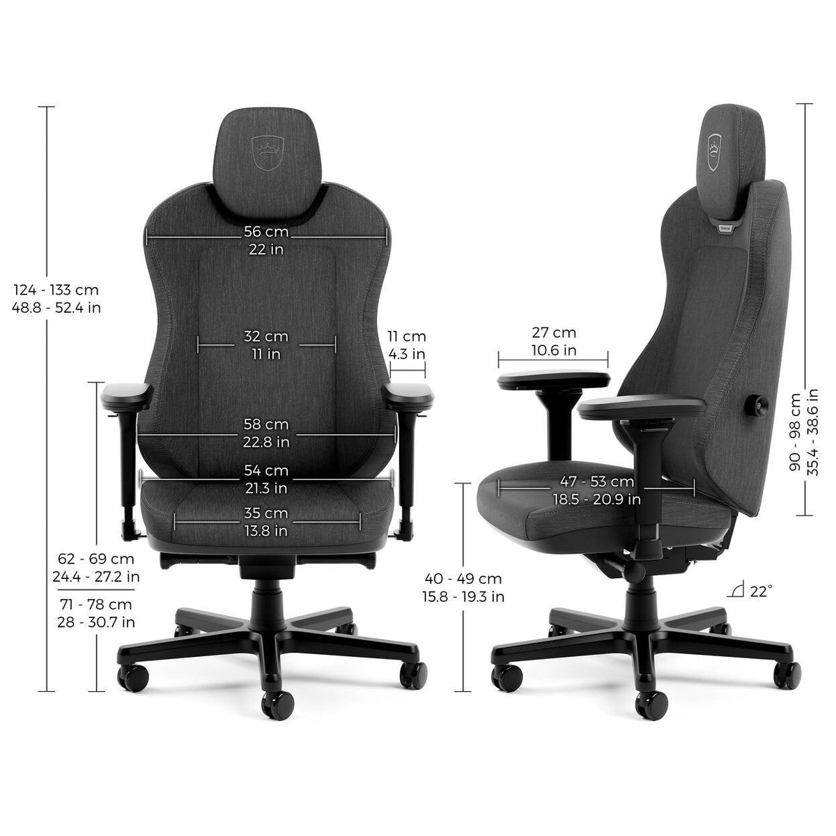 Noblechairs Aura Tx Gaming Silla - Antracita
