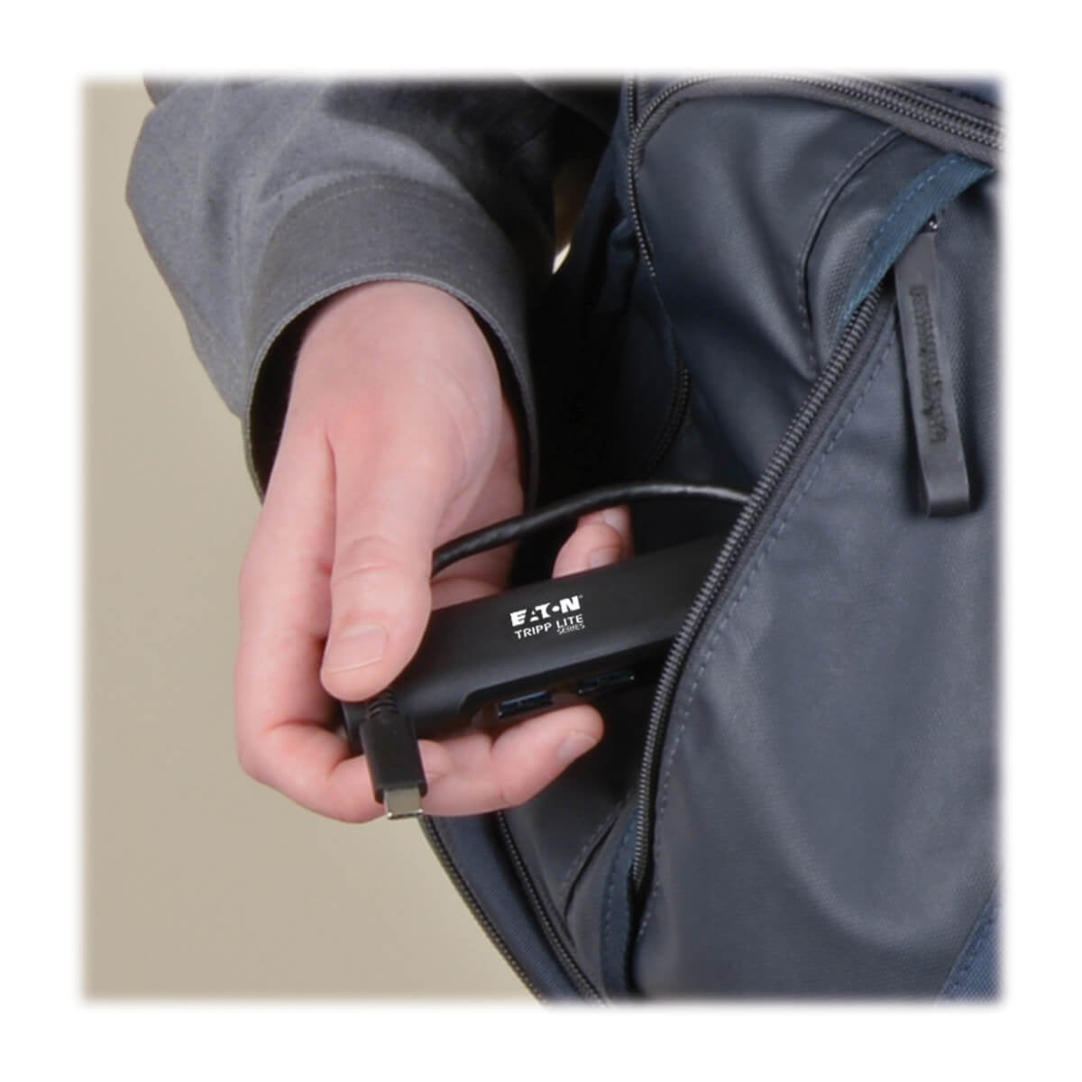 Eaton Tripp Lite 3-Port Usb-C Hub With Lan Port Usb-C To 3x Usb-A Ports And Gbe Usb 3.0 Black