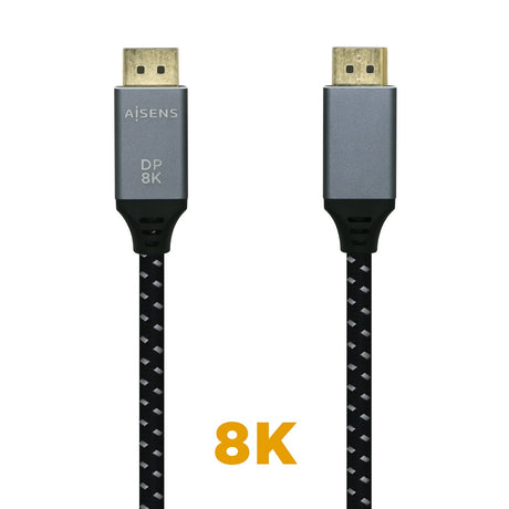 EAN 8436574704716 - AISENS A149-0435 cable DisplayPort 1 m Negro, Gris imagen 2