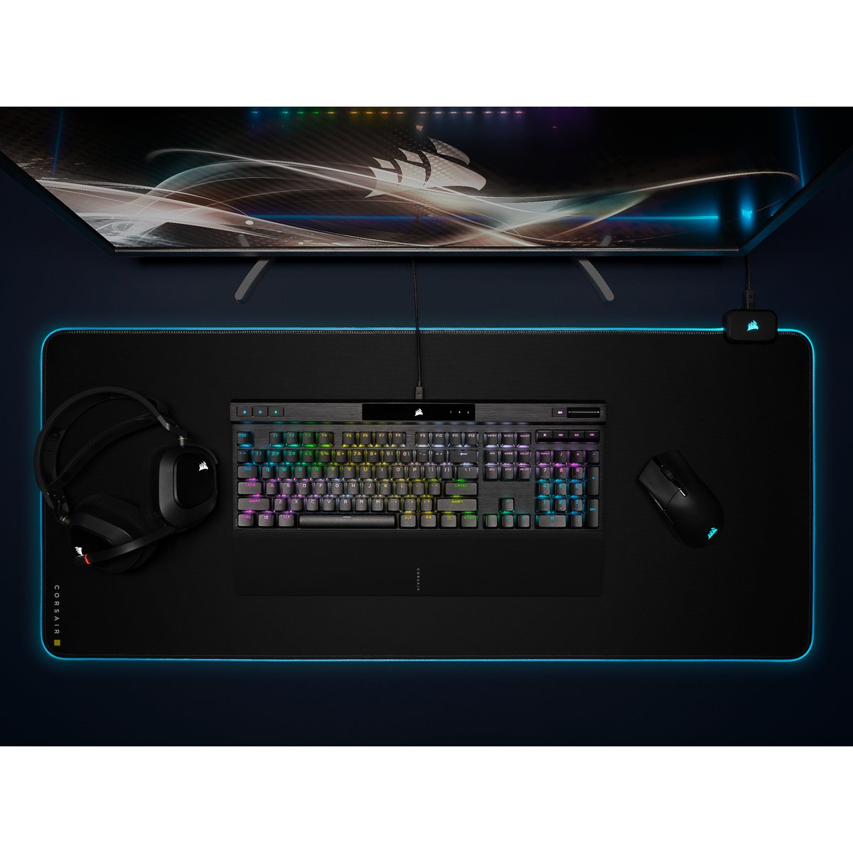 Teclado Gamer Mecánico (Cherry Corsair Opx) Corsair K70 Pro Rgb (Negro)