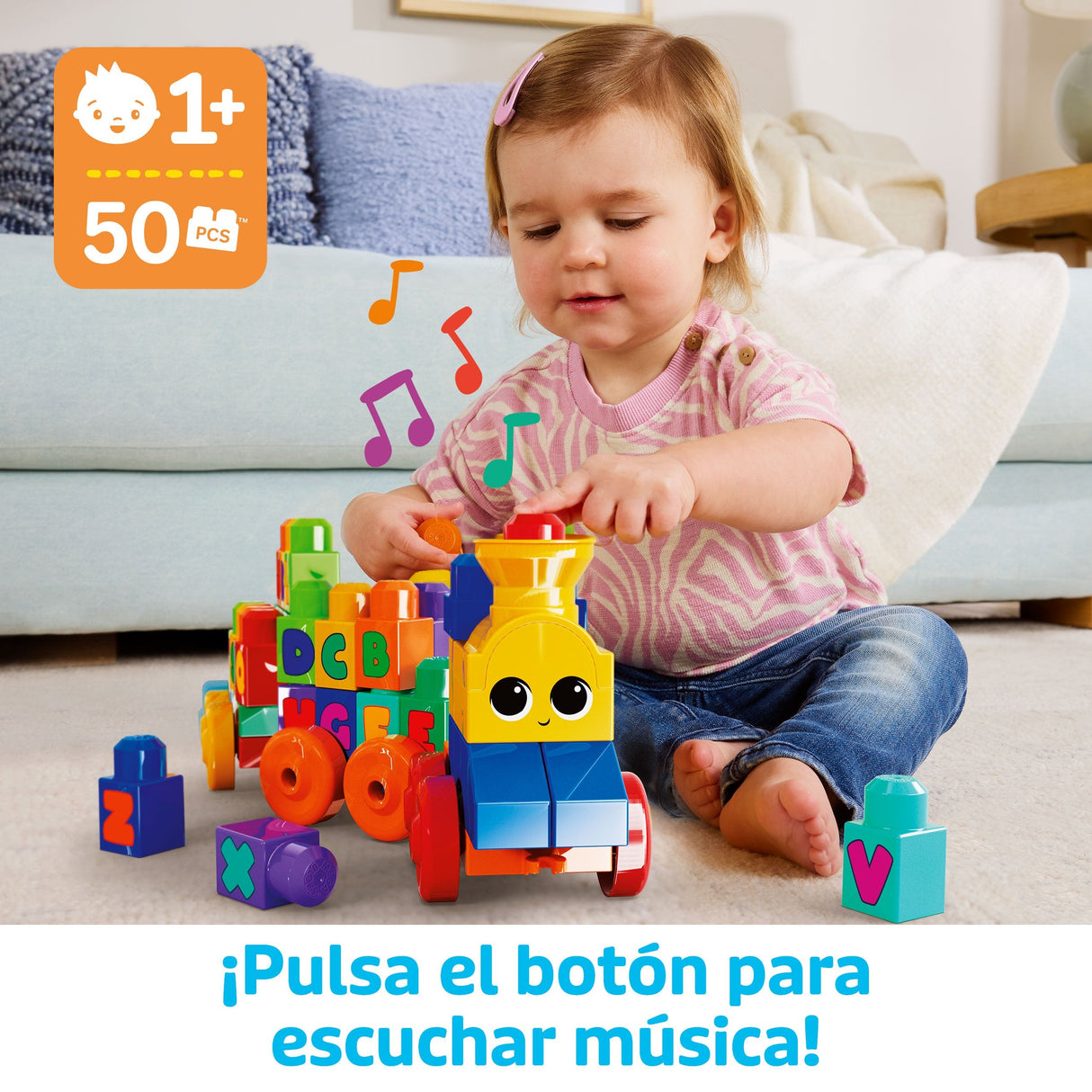 Tren Musical Abc Megabloks 50 Pzas.