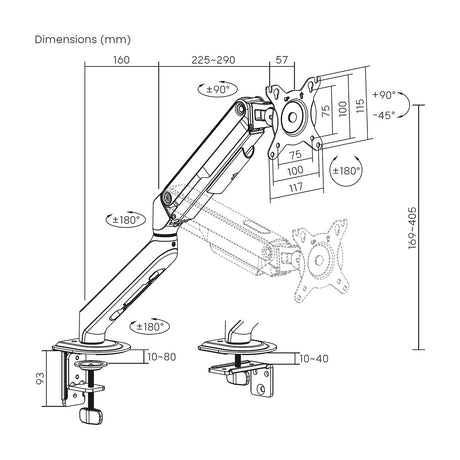 EAN 8435739904954 - AISENS DT32TSR-447 soporte para monitor 81,3 cm (32") Escritorio imagen 7