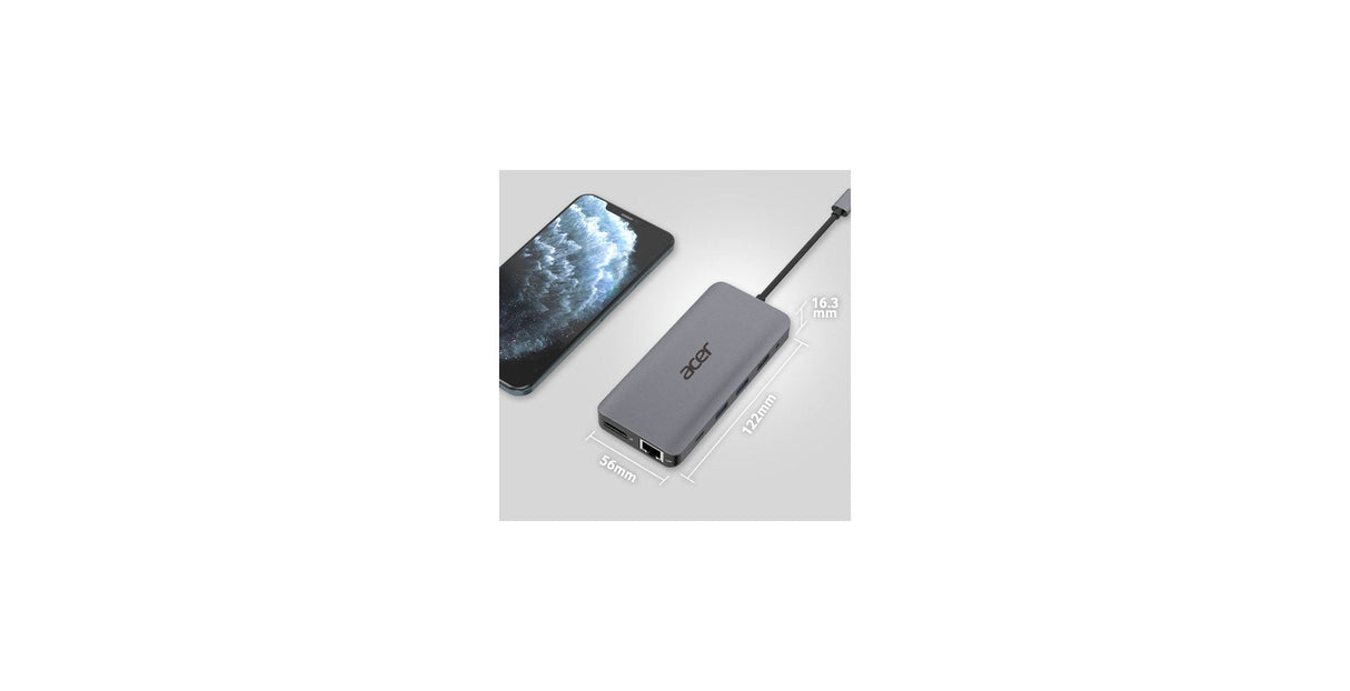 Acer 12-In-1 Type C 1xrj45,1x3.5audi 2xusb3.2,2xusb2.0,1xsd/Tf,2xpd,1xdp