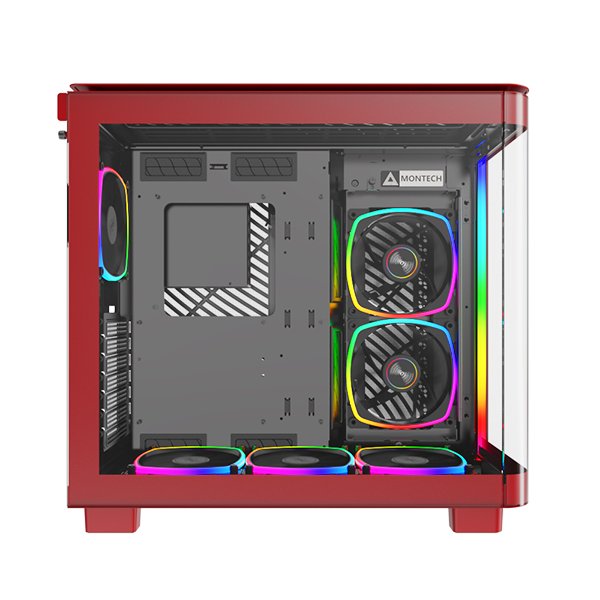 Caja Montech King Pro 95, Roja, Vidrio Templado X 2 King95pror