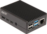 Carcasa De Aluminio Joy-It Para Raspberry Pi 4 B Negro (Mate) Rb-Alucasep4+08