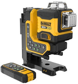 Dewalt Láser Multilínea A Batería 3x360° Dcle34035b, 18 Voltios, Con Control Remoto, Láser De Líneas Cruzadas Negro/Amarillo, Con Líneas Láser Verdes, Sin Batería Ni Cargador Dcle34035b-Xj