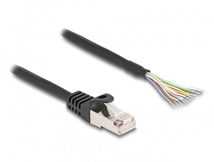 Delock 80208 Cable Rj50 Macho A Extremos Abiertos S/Ftp 5 M Negro