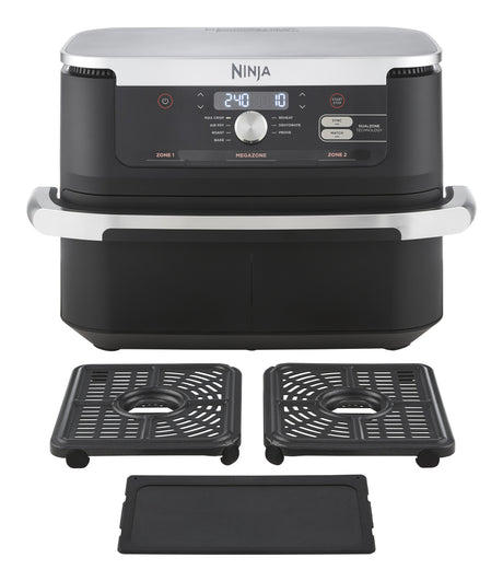 EAN 0622356270373 - Ninja AF500EU freidora Doble 10,4 L Independiente 2470 W Freidora de aire caliente Negro, Acero inoxidabl imagen 7
