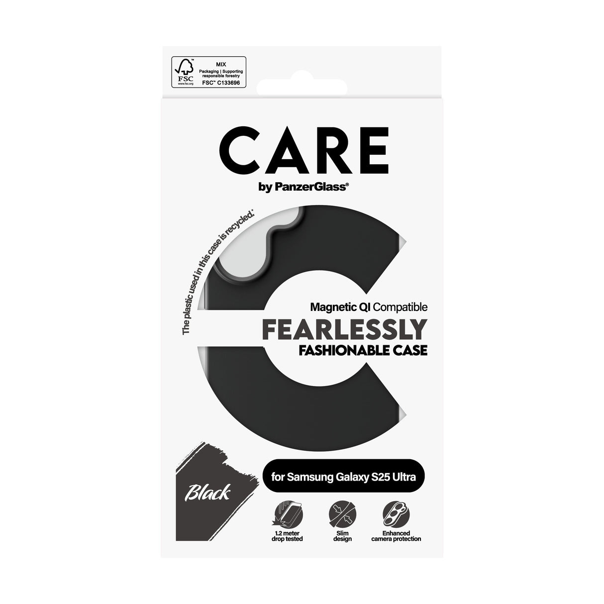 EAN 5715685016530 - PanzerGlass CARE™ by ® Case Black w. Qi Compatible Samsung Galaxy S25 Ultra funda para teléfono móvil Neg imagen 3