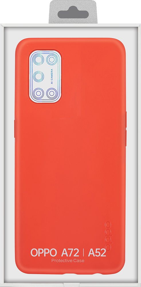 Oppo Liquid Silicon Case A52/A72 Rojo