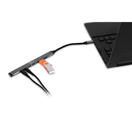 EAN 8719274677864 - BakkerElkhuizen BNECHUB3A4C hub de interfaz USB Tipo C 5000 Mbit/s Negro, Gris imagen 4