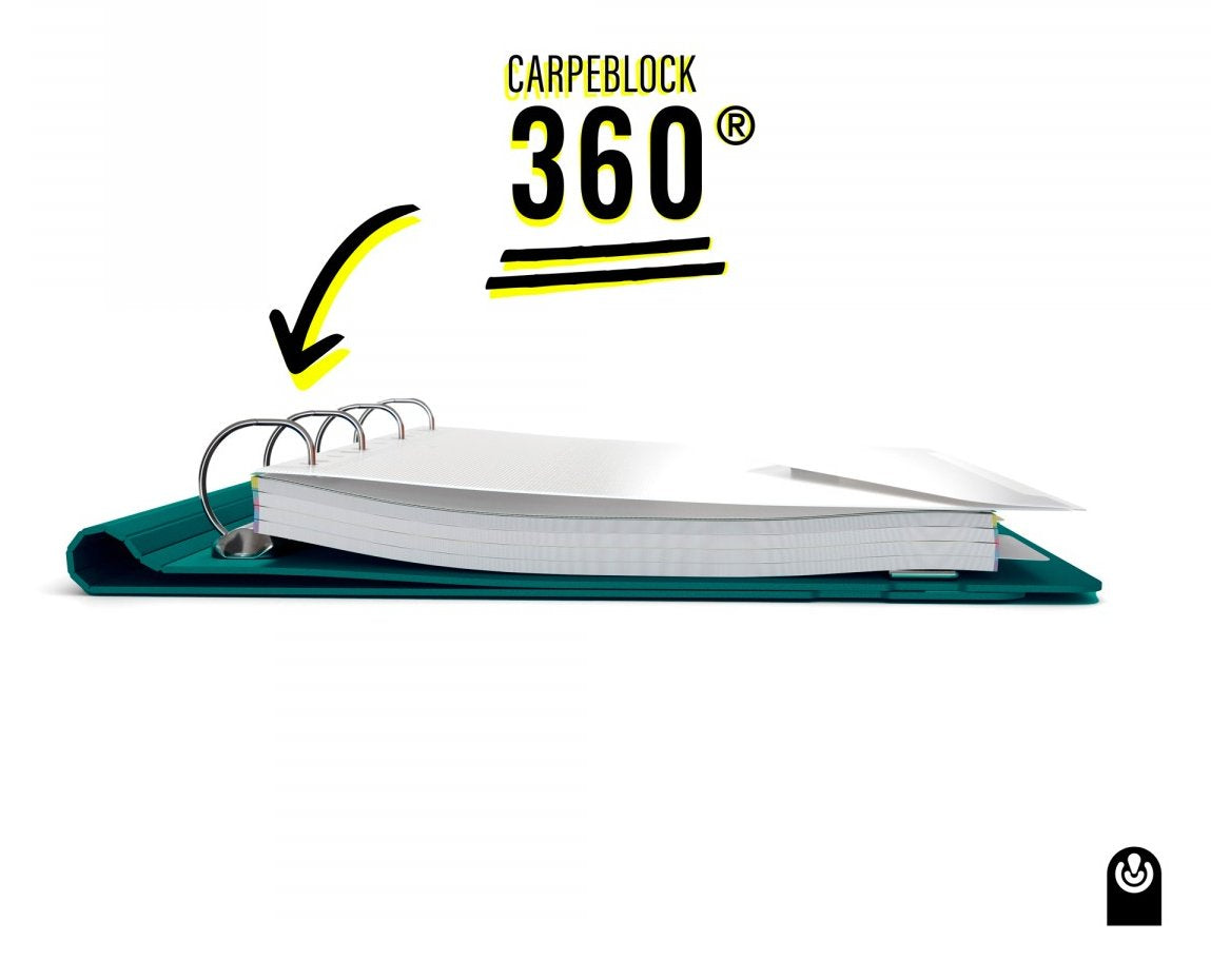Carchivo Carpeblock 360 My Rules Con Recambio 100h A4 5x5 90gr 4 Separadores Pp Foam Deep Green