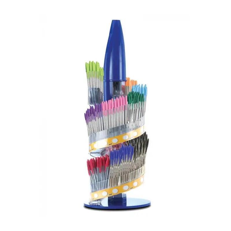 Bic Cristal Medium Y Fun Expositor De 770 Boligrafos De Bola - Tinta Con Base De Aceite - Colores Surtidos