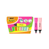 Bic Marking Highlighter Flat Pack De 8 Marcadores Fluorescentes - Punta Biselada - Trazo Entre 1.20 Y 4.60 Mm - Tinta