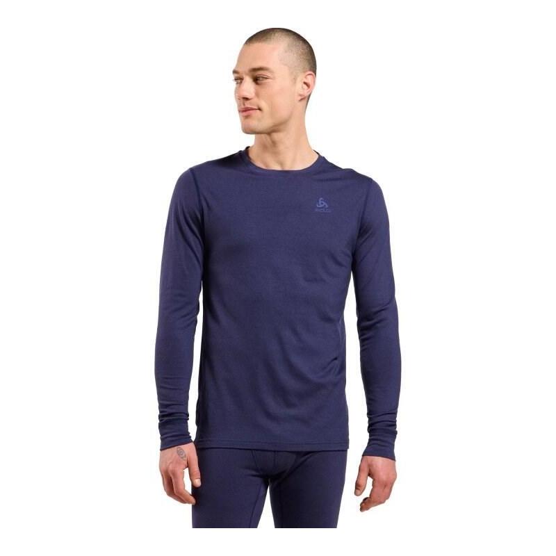 Ropa Interior Térmica De Manga Larga Odlo Bl Top Cuello Redondo L/S Merino 200 Talla L Azul