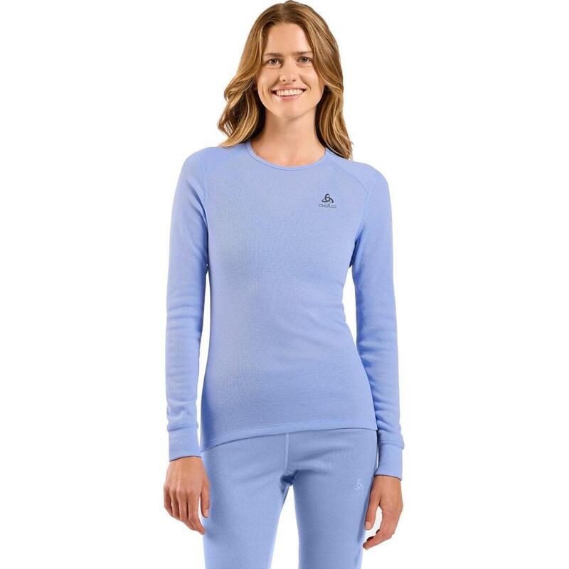Bielizna Termoaktywna Z Dlugim Rekawem Odlo Bl Top Crew Neck S/S Active Warm Roz. M Niebieska