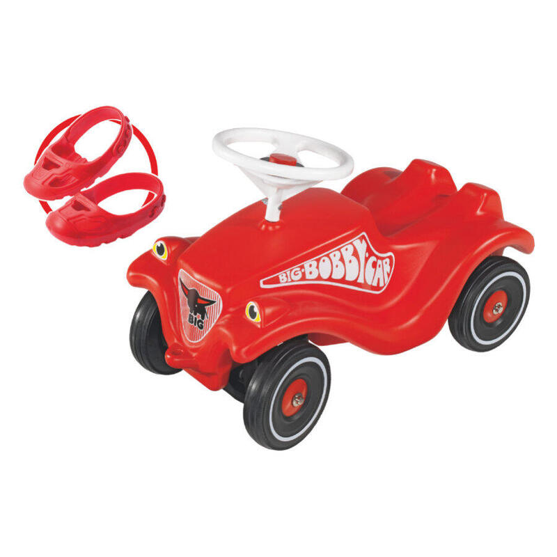 Big Bobby Car Classic Rojo Con Ruedas Silenciosas Y Protector De Zapatos