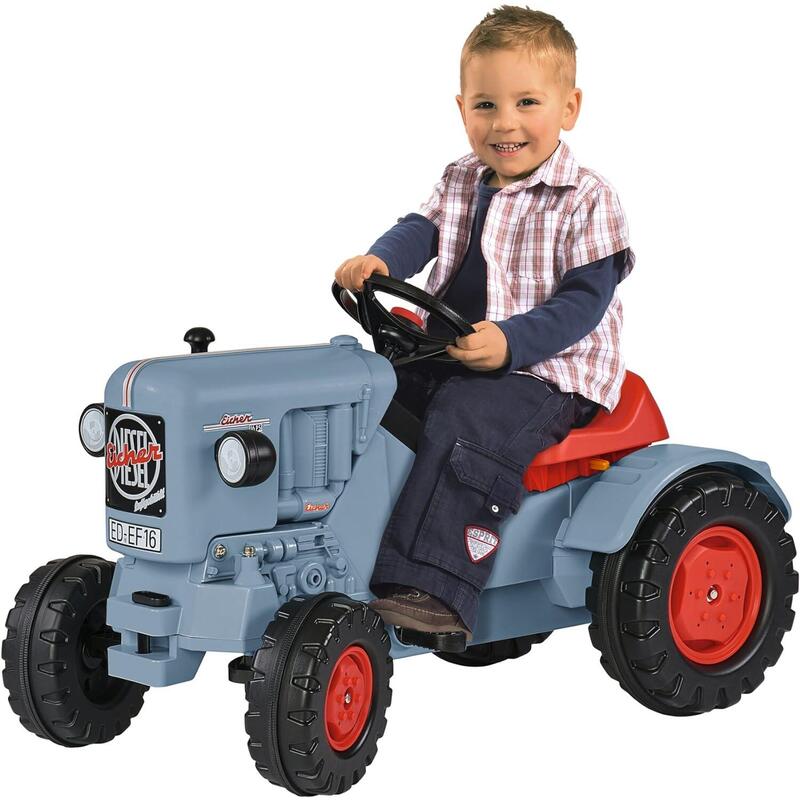 Big Tractor A Pedales Eicher Diesel Ed 16 Gris / Rojo