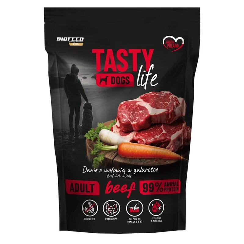 Biofeed Tasty Dog Life Wolowina 90% Saszetka 500g