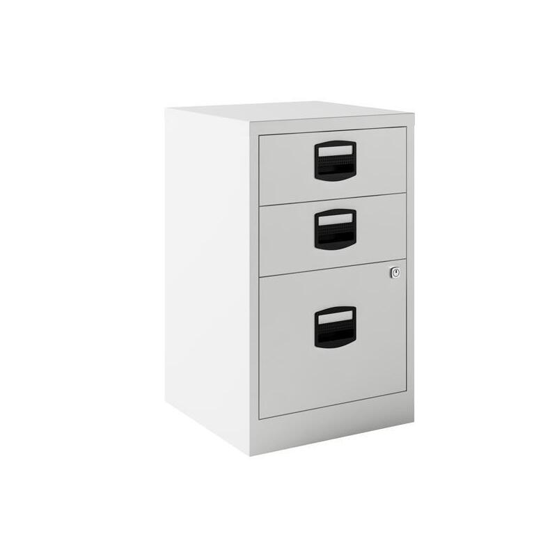 Bisley Archivador Metalico 2 Cajones Personales + 1 Cajón Archivo A4 Fondo 40cm Gris