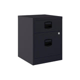 Bisley Cajoneras Metalicas 1 Cajón Personal + 1 Cajón Archivo A4 Móvil Fondo 40cm Antracita ( Montado)