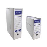 Bismark Caja De Archivo Definitivo Folio Prolongado 12x39x27cm - Carton Corrugado - Papel Blanco Con Zonas Pre Impresas