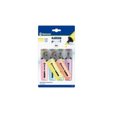 Bismark Long-Life Pack De 6 Marcadores Fluorescente Pastel - Tinta De Secado Rapido - Punta Biselada - Ideal Para