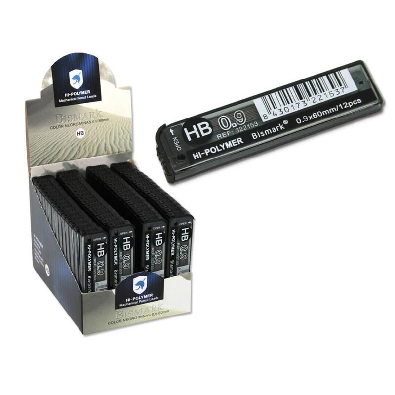 Bismark Minas Hy-Polymer 0,9mm Hb Caja Expositora Con 60 Estuches De 12 Ud Grafito
