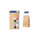 Bismark Pack De 10 Sobres Papel Kraft 50grs Con 10 Pegatinas Para Cierre - Medidas 24x42x6cm - Ideal Para Regalos -
