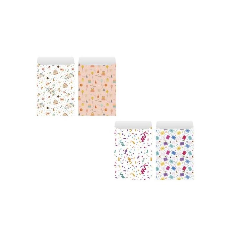 Bismark Pack De 2 Sobres Papel Kraft - Medidas 25x40cm - Ideal Para Regalos - 4 Diseã±Os Aleatorios