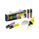 Bismark Pack De 24 Marcadores Fluorescentes - Punta Biselada 2 - 5mm Aprox - Tinta Base De Agua - Larga Duracion -