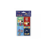 Bismark Pack De 4 Tarjetas De Felicitacion Navideña - Diseño Con Relieve - Tamaño Cerrada 6x8cm,Abierta 12cm - Se