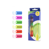 Bismark Pack De 6 Mini Rotuladores Fluorescente Neon - Alta Visibilidad - Tinta De Secado Rapido - Punta Resistente -