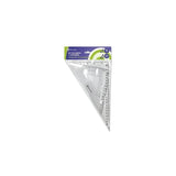 Bismark Pack De Escuadra 15cm Y Cartabon 23cm - Fabricados En Plastico - Ideal Para El Colegio - Transparentes