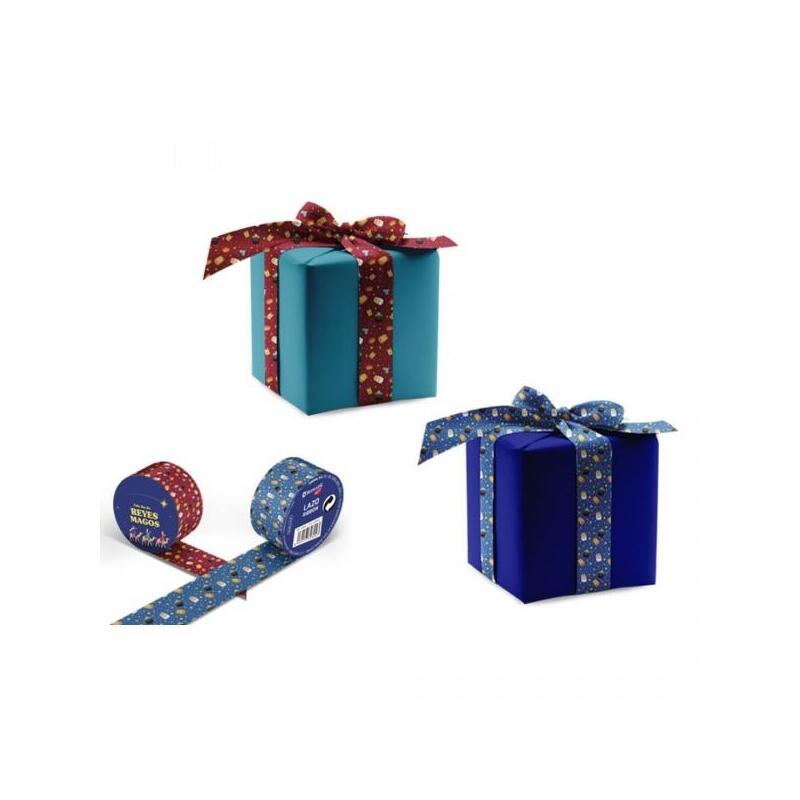 Bismark Rollo De Cinta Navideña Para Regalos - Medidas 60mmx2m - 2 Diseños Aleatorios