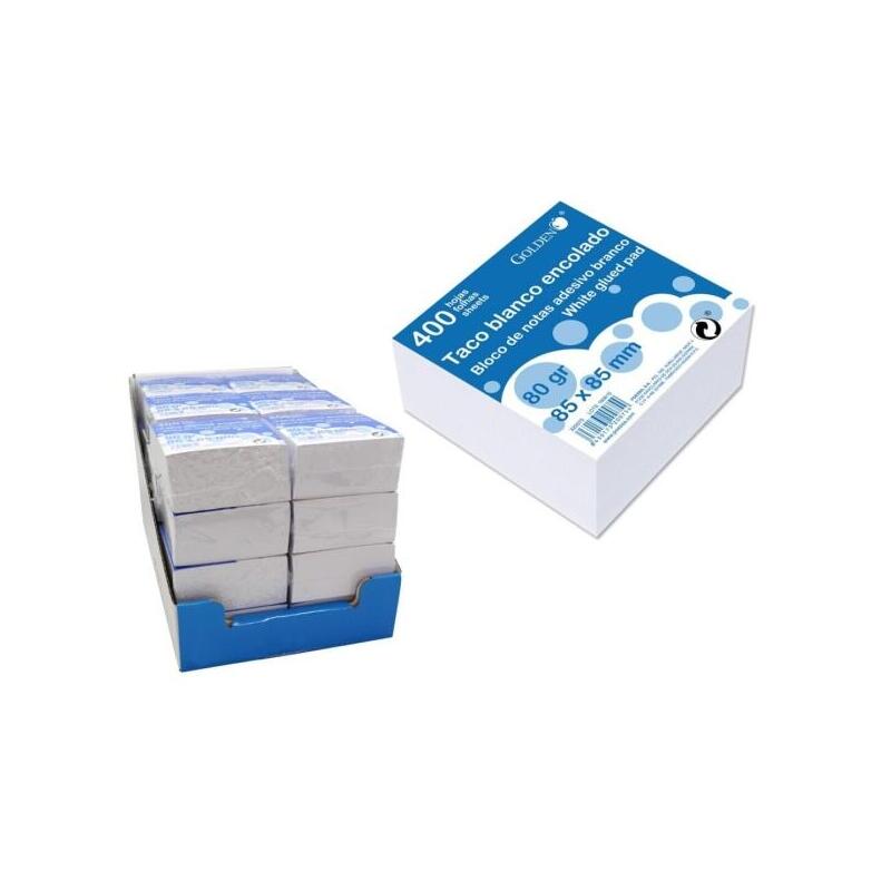 Bismark Taco Encolado De 400 Notas 85x85mm - Blanco