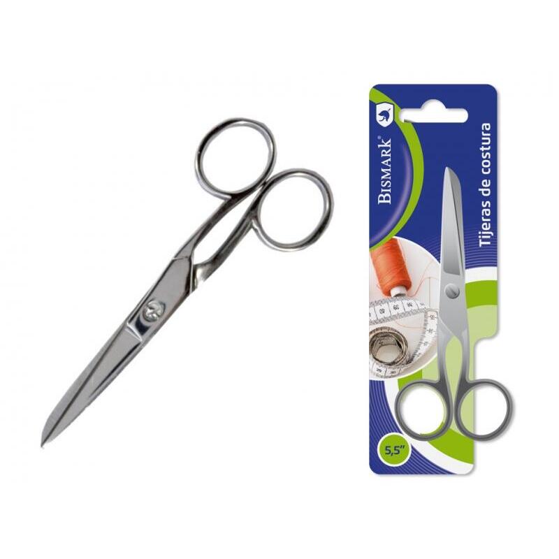 Bismark Tijera De Costura 5.5 En Acero Inoxidable - Fijacion Por Tornillo - Presion Constante Entre Hojas -