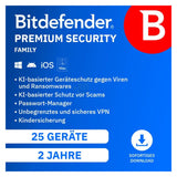 Bitdefender Premium Security Family (25 Dispositivos + 5 Usuarios - 2 Años) Dach Esd - Licencia Electrónica