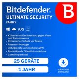 Bitdefender Ultimate Security Family (25 Dispositivos + 5 Usuarios - 1 Año) Dach Esd - Licencia Electrónica