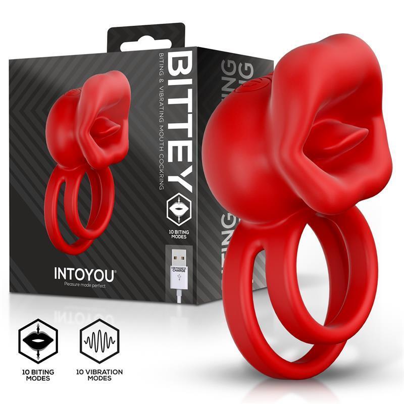 Bittey Anillo Vibrador Con Biting - Mordisqueo