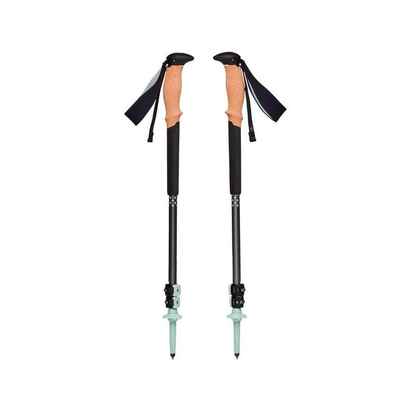 Black Diamond Bastones De Trekking Pursuit S/M, Equipamiento De Fitness Gris/Verde, 1 Par, 100-125 Cm Bd1100669479s_m1