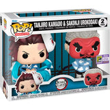 Blister 2 Figuras Pop Demon Slayer Kimetsu No Yaiba Tanjiro Kamado & Sakonji Urokodaki