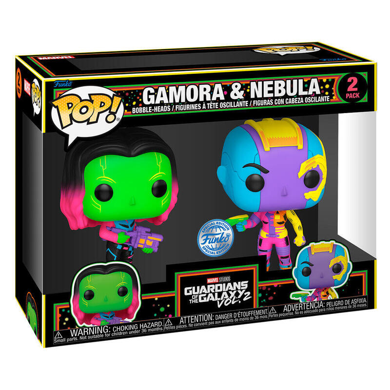 Blister 2 Figuras Pop Marvel Guardianes De La Galaxia Gamora & Nebula Exclusive