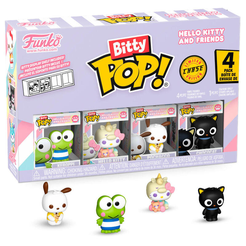 Blister 4 Figuras Bitty Pop Hello Kitty And Friends Keroppi